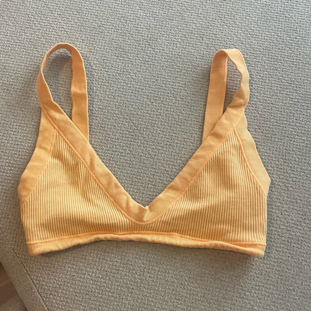 Urban Outfitters Out from Under Orange Ribbed triangle bralette in size XS/S